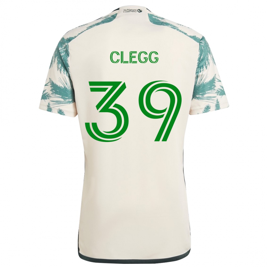 Niño Camiseta Tyler Clegg #39 Beige Marrón 2ª Equipación 2024/25 La Camisa Chile