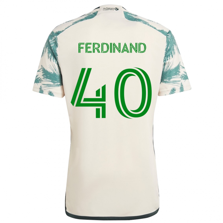 Niño Camiseta Keesean Ferdinand #40 Beige Marrón 2ª Equipación 2024/25 La Camisa Chile