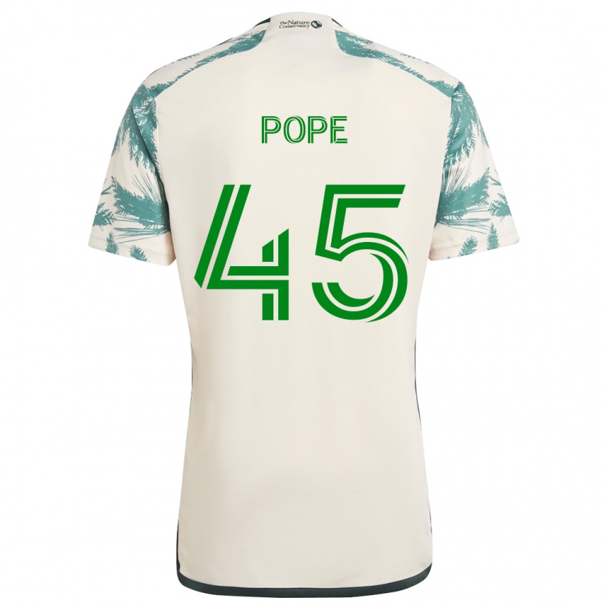 Niño Camiseta Blake Pope #45 Beige Marrón 2ª Equipación 2024/25 La Camisa Chile