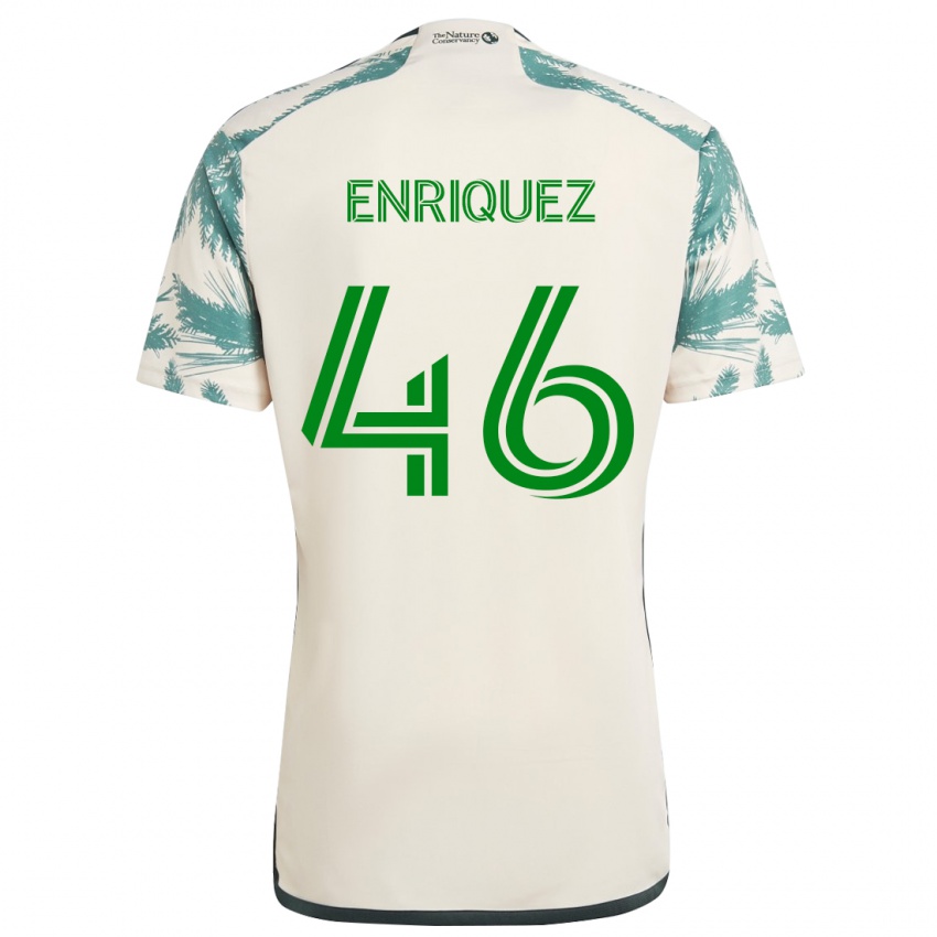 Niño Camiseta Victor Enriquez #46 Beige Marrón 2ª Equipación 2024/25 La Camisa Chile