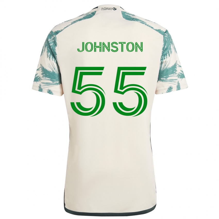 Niño Camiseta Malcolm Johnston #55 Beige Marrón 2ª Equipación 2024/25 La Camisa Chile