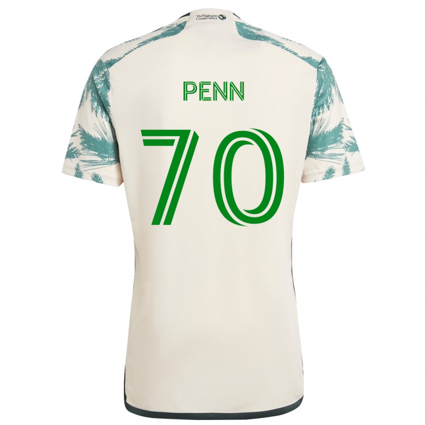 Niño Camiseta Josh Penn #70 Beige Marrón 2ª Equipación 2024/25 La Camisa Chile