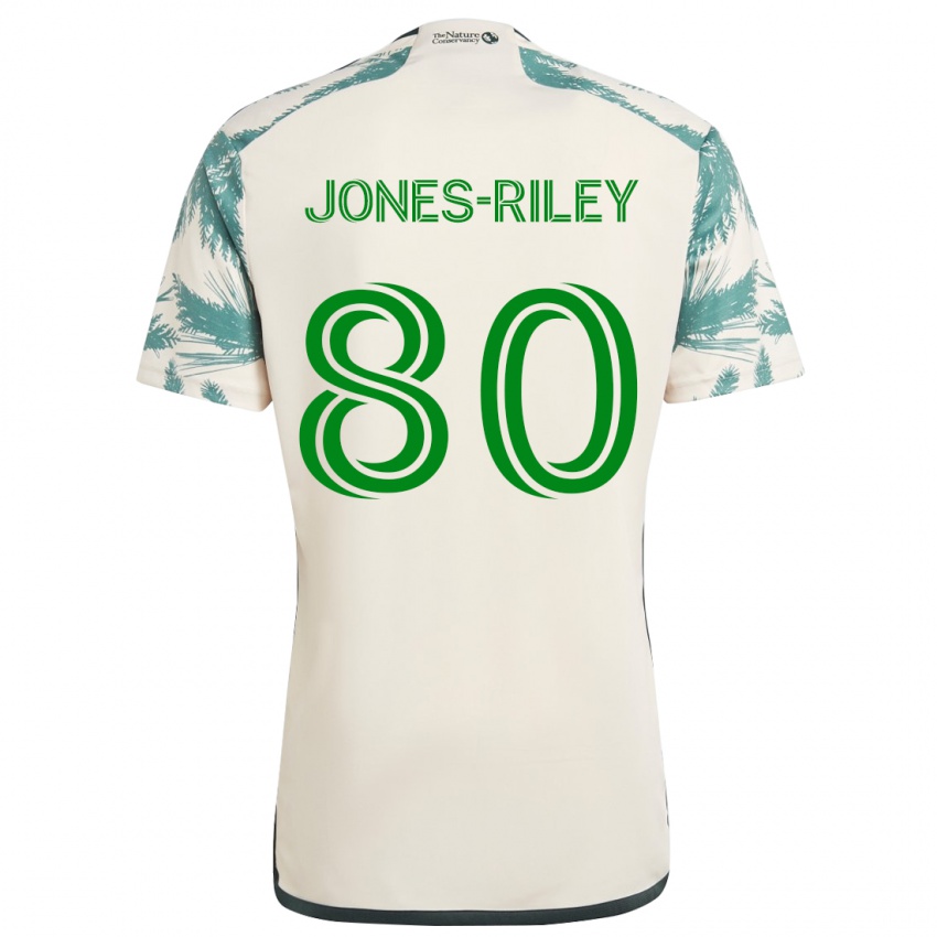 Niño Camiseta Jaden Jones-Riley #80 Beige Marrón 2ª Equipación 2024/25 La Camisa Chile