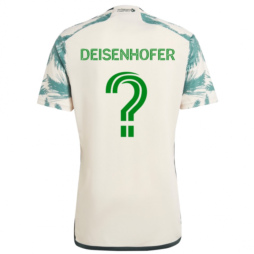 Niño Camiseta Maximilian Deisenhofer #0 Beige Marrón 2ª Equipación 2024/25 La Camisa Chile