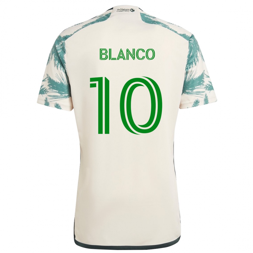 Niño Camiseta Sebastián Blanco #10 Beige Marrón 2ª Equipación 2024/25 La Camisa Chile