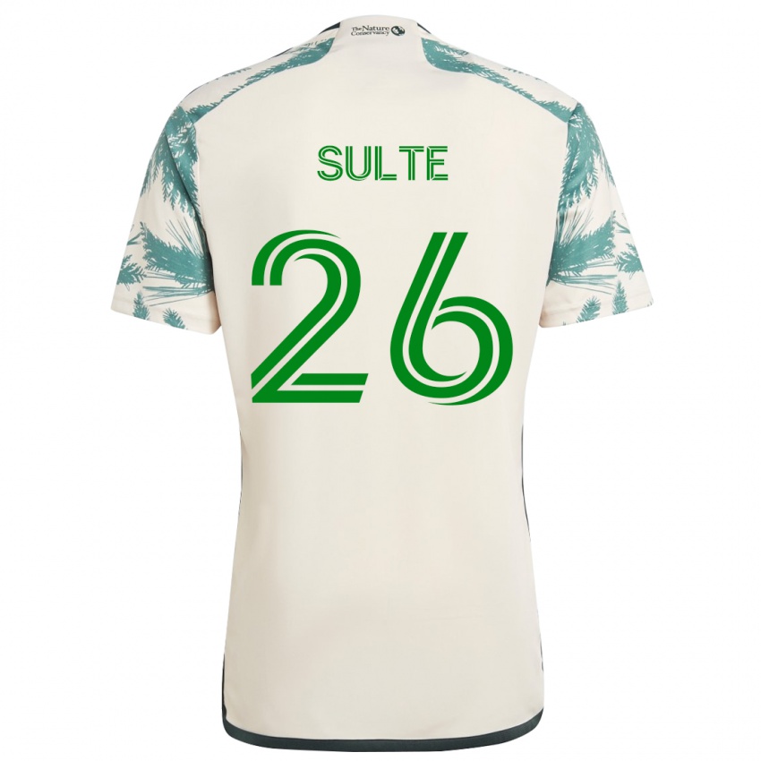 Niño Camiseta Hunter Sulte #26 Beige Marrón 2ª Equipación 2024/25 La Camisa Chile