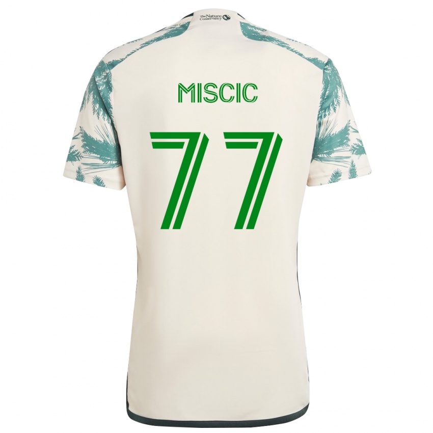 Niño Camiseta Selmir Miscic #77 Beige Marrón 2ª Equipación 2024/25 La Camisa Chile