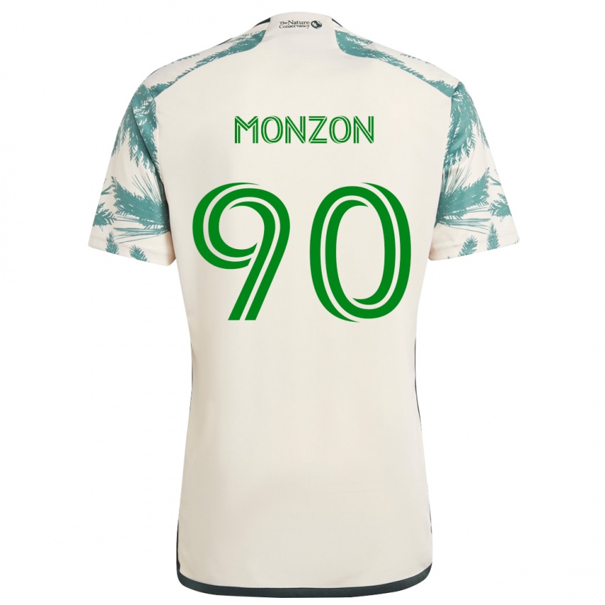 Niño Camiseta Florián Monzón #90 Beige Marrón 2ª Equipación 2024/25 La Camisa Chile