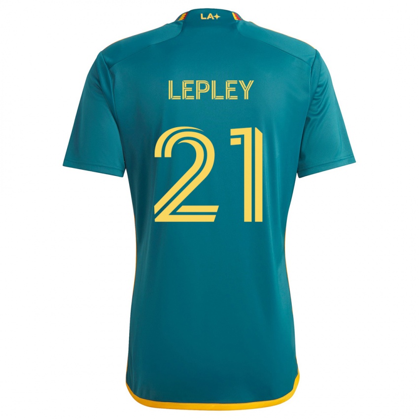 Niño Camiseta Tucker Lepley #21 Verde Amarillo 2ª Equipación 2024/25 La Camisa Chile