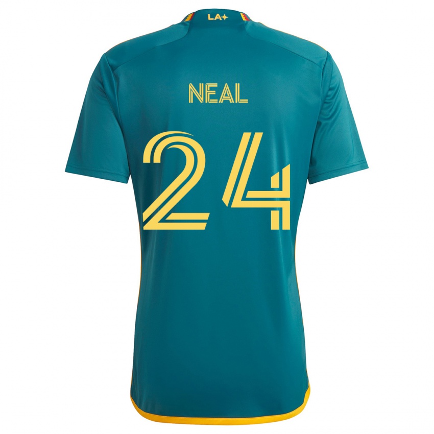 Niño Camiseta Jalen Neal #24 Verde Amarillo 2ª Equipación 2024/25 La Camisa Chile