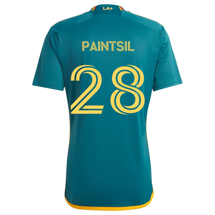 Niño Camiseta Joseph Paintsil #28 Verde Amarillo 2ª Equipación 2024/25 La Camisa Chile