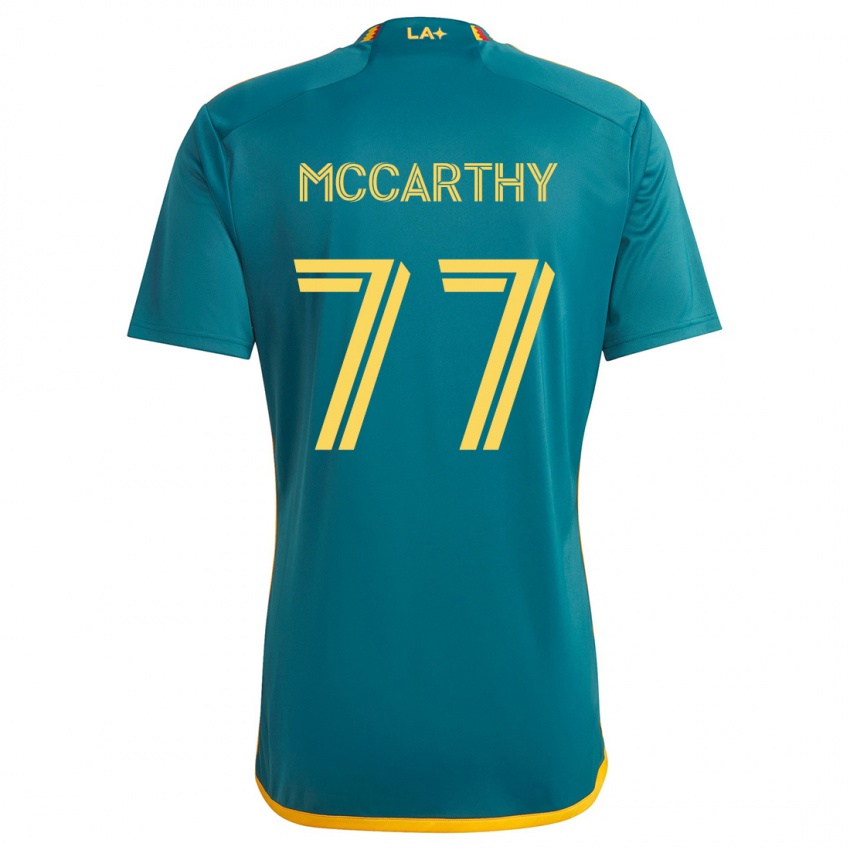 Niño Camiseta John Mccarthy #77 Verde Amarillo 2ª Equipación 2024/25 La Camisa Chile