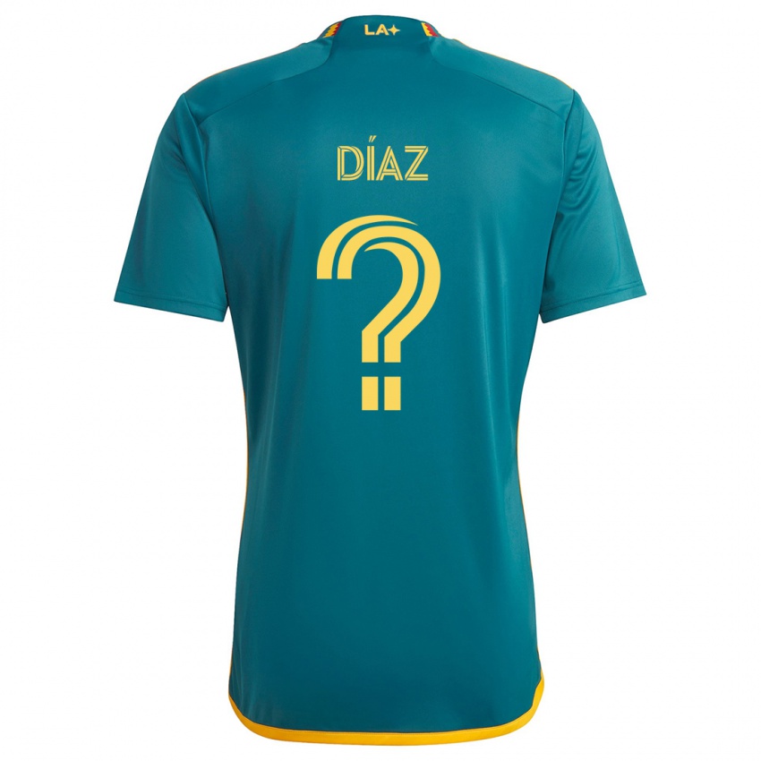 Niño Camiseta Carlos Díaz #0 Verde Amarillo 2ª Equipación 2024/25 La Camisa Chile