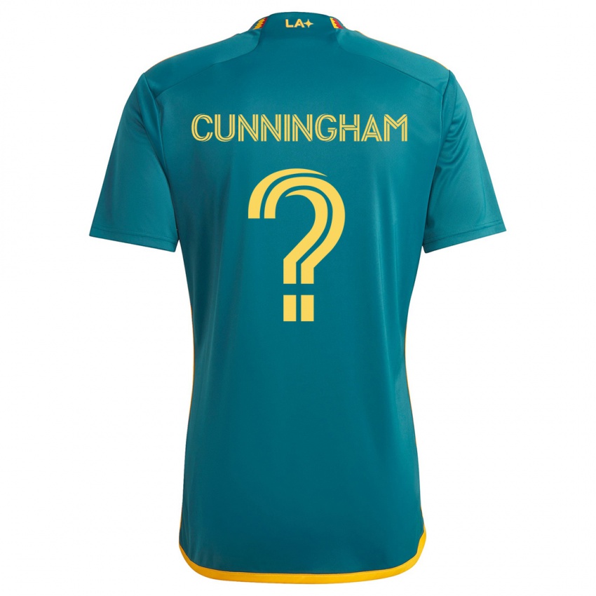 Niño Camiseta Joaquin Cunningham #0 Verde Amarillo 2ª Equipación 2024/25 La Camisa Chile