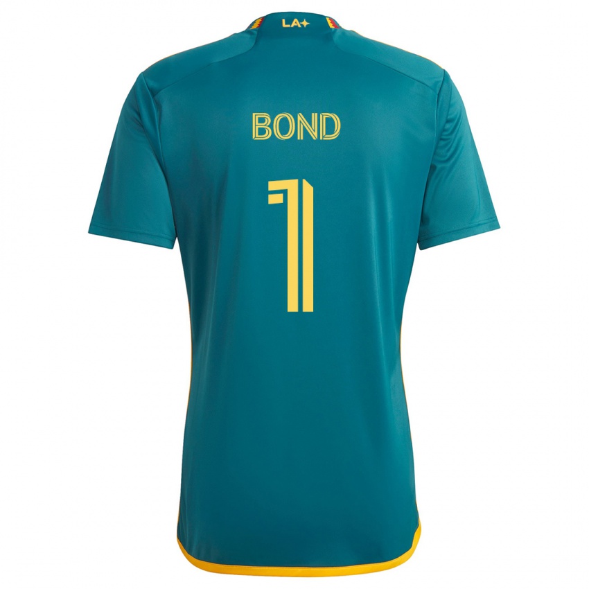 Niño Camiseta Jonathan Bond #1 Verde Amarillo 2ª Equipación 2024/25 La Camisa Chile