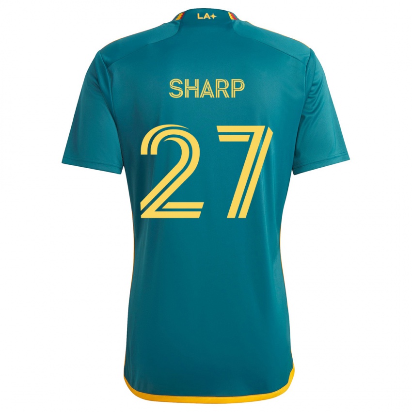 Niño Camiseta Billy Sharp #27 Verde Amarillo 2ª Equipación 2024/25 La Camisa Chile