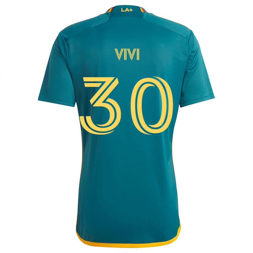 Niño Camiseta Gino Vivi #30 Verde Amarillo 2ª Equipación 2024/25 La Camisa Chile