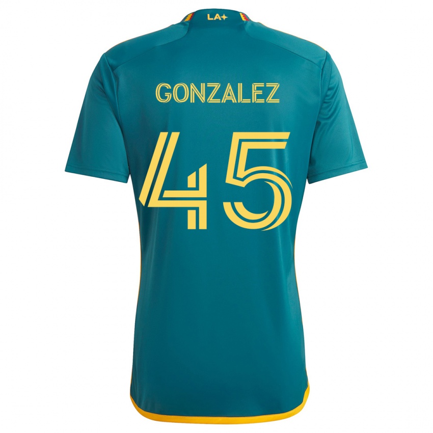 Niño Camiseta Adrián González #45 Verde Amarillo 2ª Equipación 2024/25 La Camisa Chile