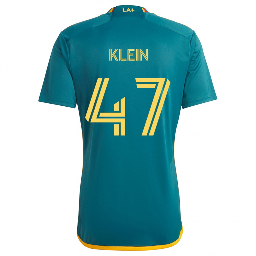 Niño Camiseta Carson Klein #47 Verde Amarillo 2ª Equipación 2024/25 La Camisa Chile