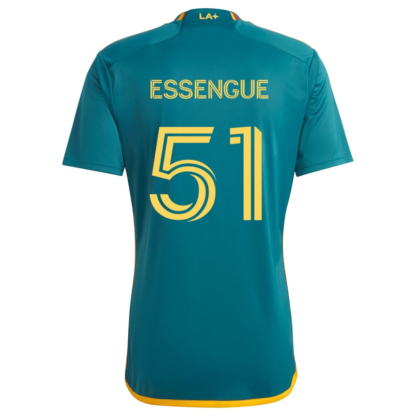 Niño Camiseta Ascel Essengue #51 Verde Amarillo 2ª Equipación 2024/25 La Camisa Chile