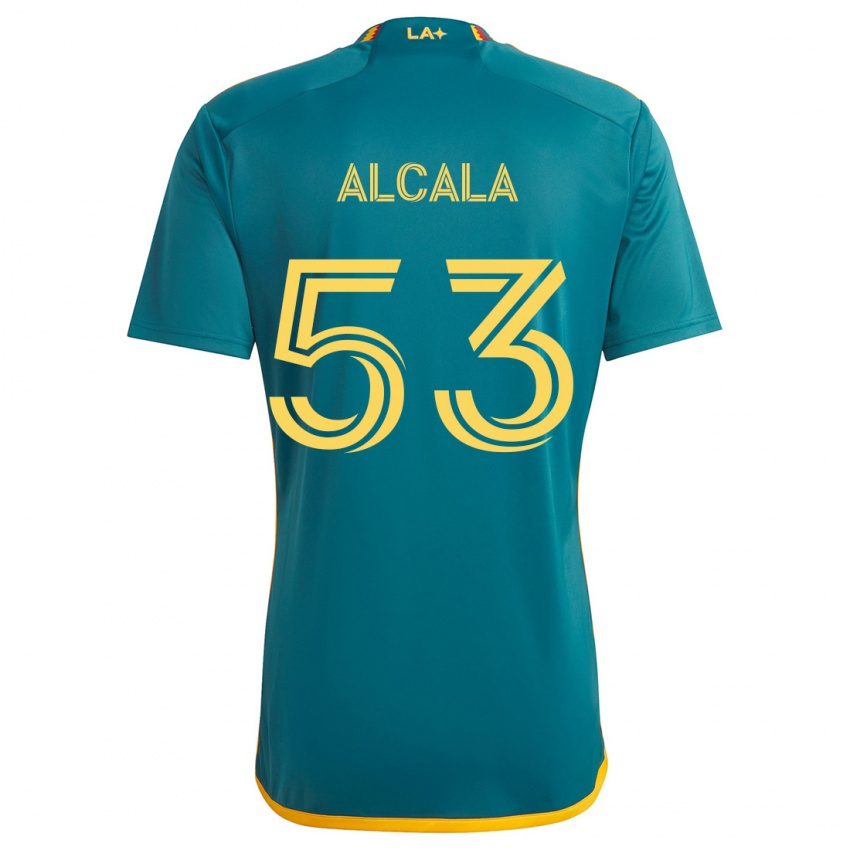 Niño Camiseta Álex Alcalá #53 Verde Amarillo 2ª Equipación 2024/25 La Camisa Chile