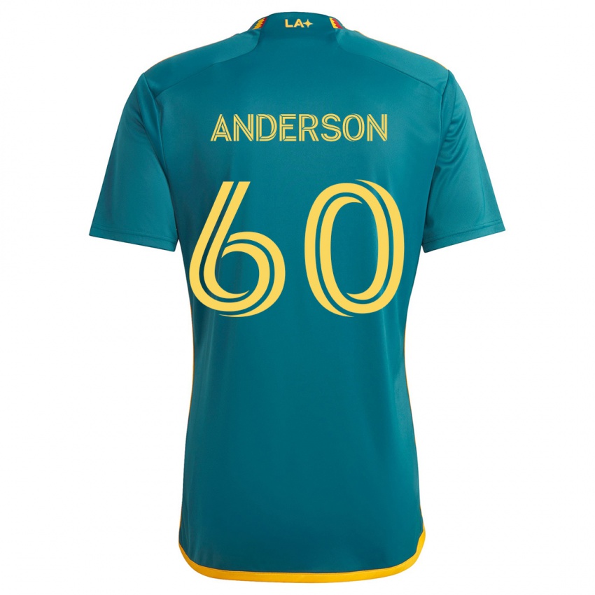 Niño Camiseta Nolan Anderson #60 Verde Amarillo 2ª Equipación 2024/25 La Camisa Chile