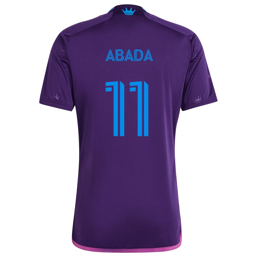 Niño Camiseta Liel Abada #11 Azul Morado 2ª Equipación 2024/25 La Camisa Chile