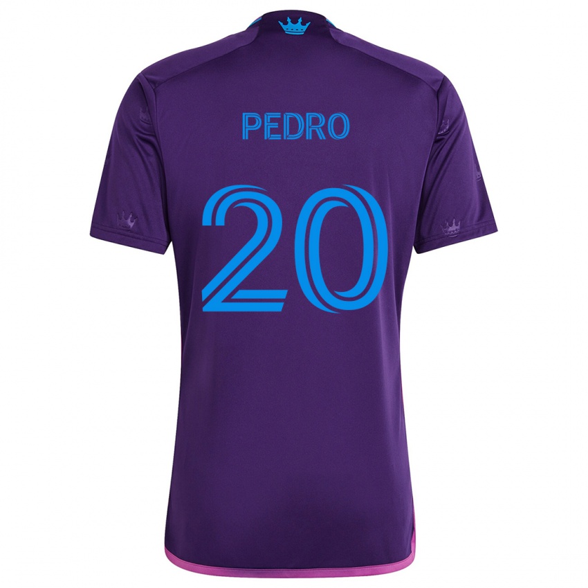 Niño Camiseta João Pedro #20 Azul Morado 2ª Equipación 2024/25 La Camisa Chile