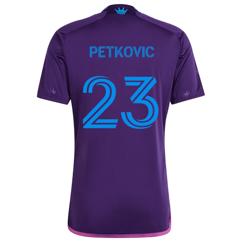 Niño Camiseta Nikola Petkovic #23 Azul Morado 2ª Equipación 2024/25 La Camisa Chile