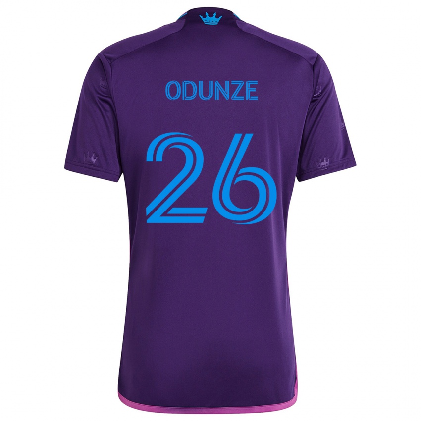 Niño Camiseta Chituru Odunze #26 Azul Morado 2ª Equipación 2024/25 La Camisa Chile