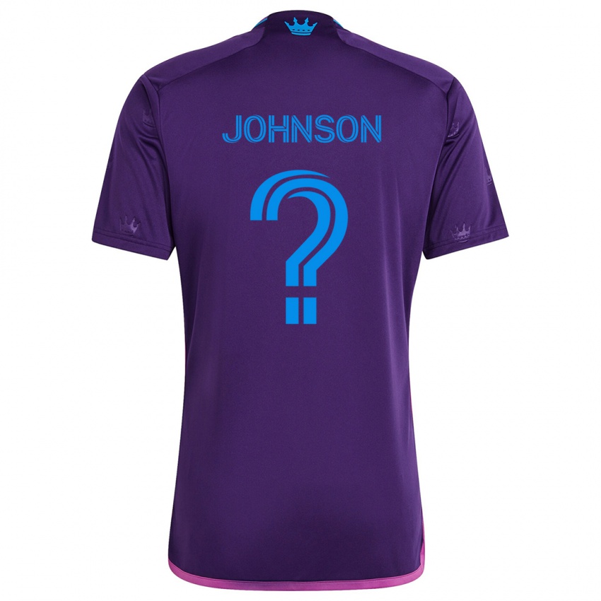 Niño Camiseta Tate Johnson #0 Azul Morado 2ª Equipación 2024/25 La Camisa Chile