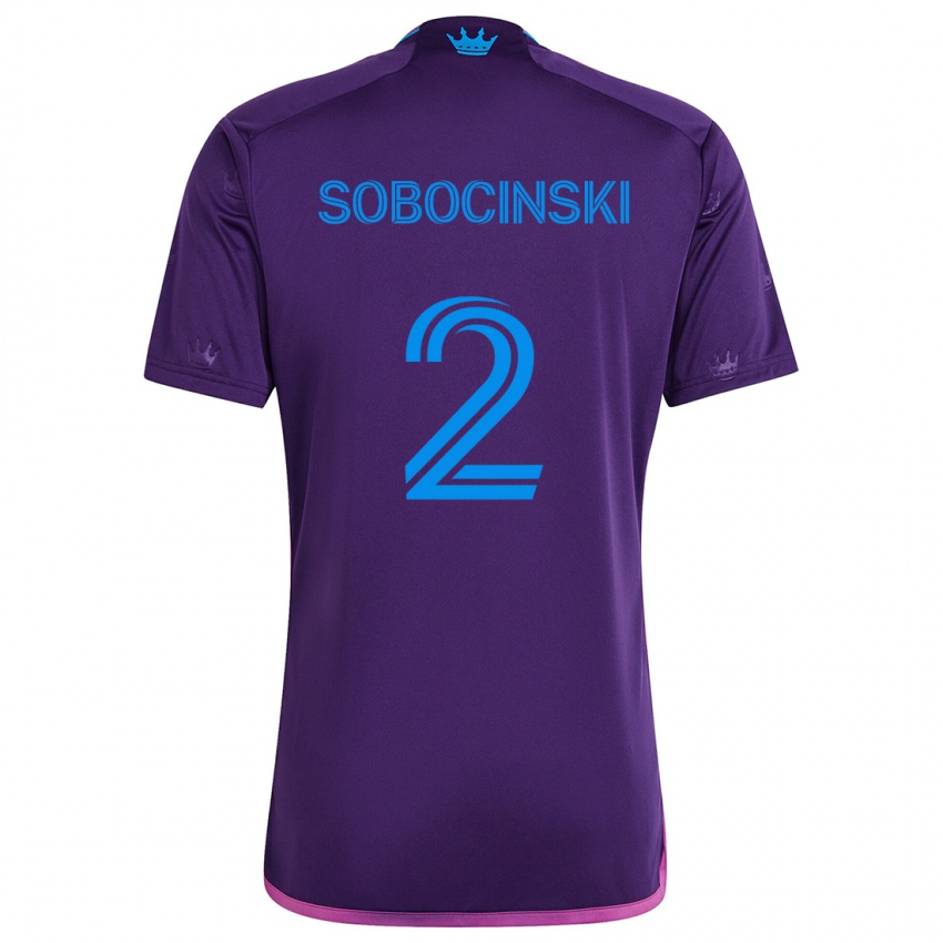 Niño Camiseta Jan Sobocinski #2 Azul Morado 2ª Equipación 2024/25 La Camisa Chile