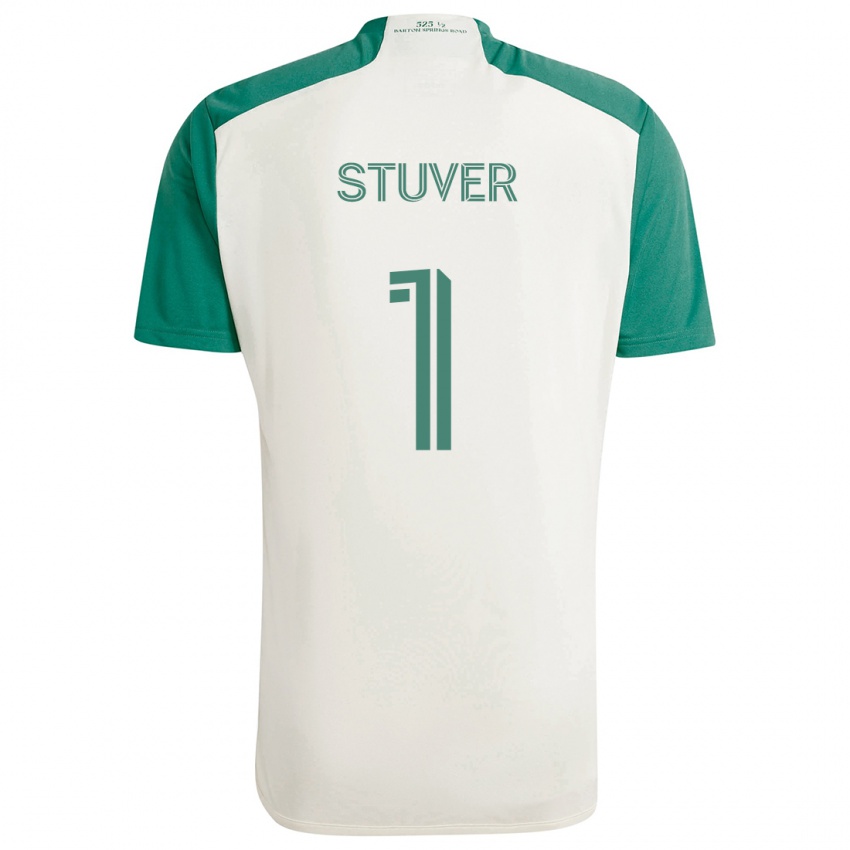 Niño Camiseta Brad Stuver #1 Colores Tostados Verde 2ª Equipación 2024/25 La Camisa Chile