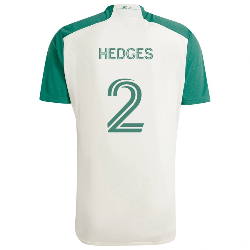 Niño Camiseta Matt Hedges #2 Colores Tostados Verde 2ª Equipación 2024/25 La Camisa Chile