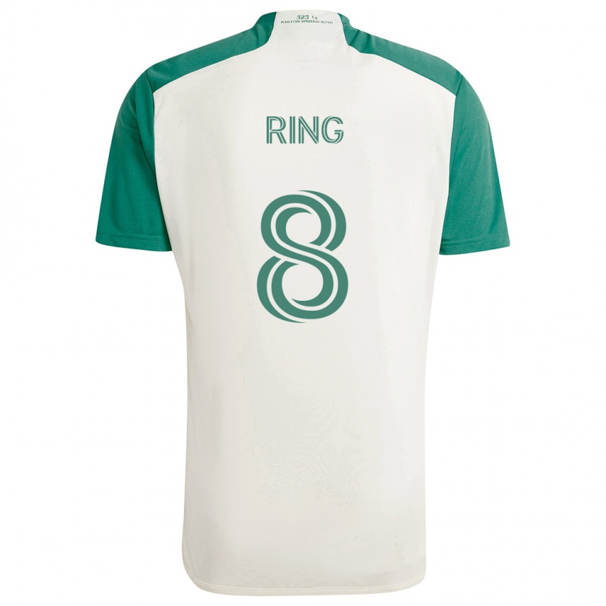 Niño Camiseta Alexander Ring #8 Colores Tostados Verde 2ª Equipación 2024/25 La Camisa Chile