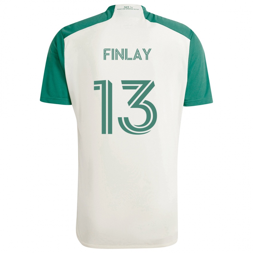 Niño Camiseta Ethan Finlay #13 Colores Tostados Verde 2ª Equipación 2024/25 La Camisa Chile