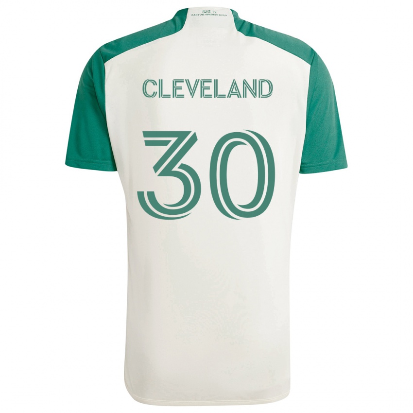 Niño Camiseta Stefan Cleveland #30 Colores Tostados Verde 2ª Equipación 2024/25 La Camisa Chile