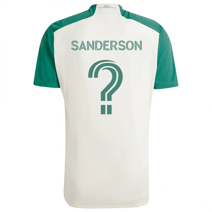 Niño Camiseta Spencer Sanderson #0 Colores Tostados Verde 2ª Equipación 2024/25 La Camisa Chile