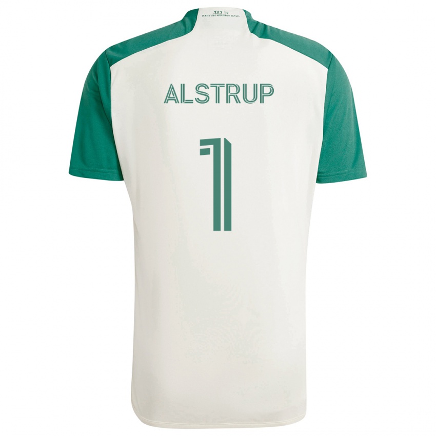 Niño Camiseta Marcus Alstrup #1 Colores Tostados Verde 2ª Equipación 2024/25 La Camisa Chile