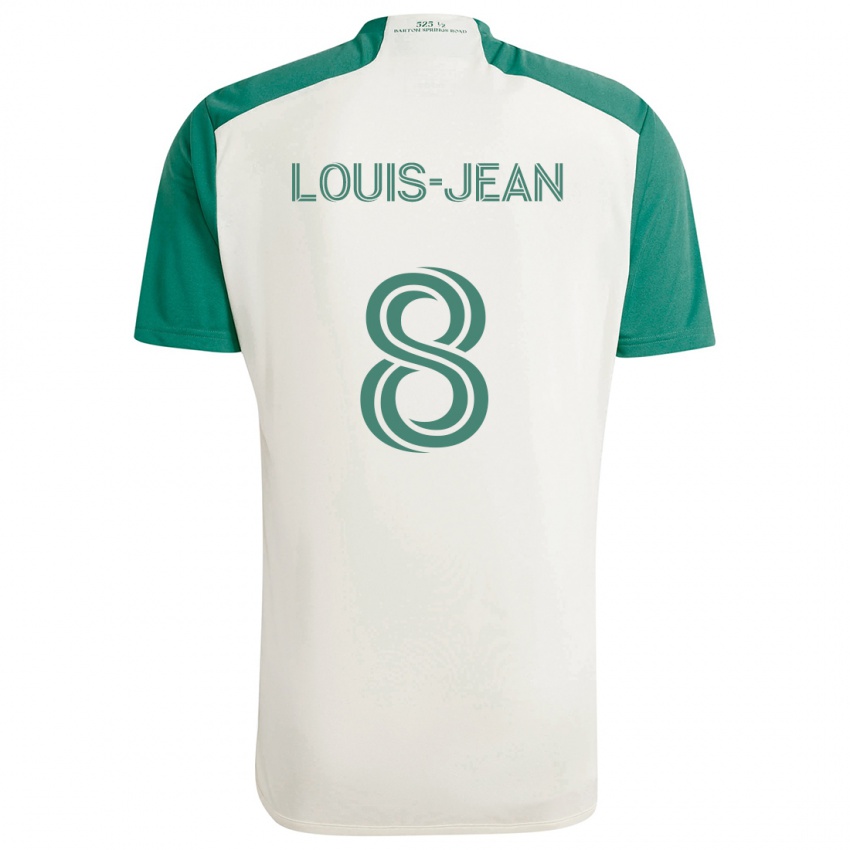 Niño Camiseta Steeve Louis-Jean #8 Colores Tostados Verde 2ª Equipación 2024/25 La Camisa Chile