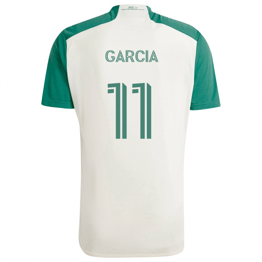 Niño Camiseta Christopher Garcia #11 Colores Tostados Verde 2ª Equipación 2024/25 La Camisa Chile