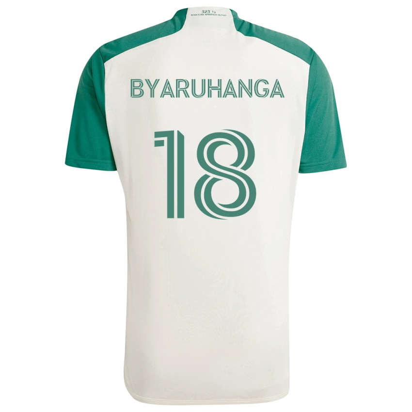 Niño Camiseta Bobosi Byaruhanga #18 Colores Tostados Verde 2ª Equipación 2024/25 La Camisa Chile