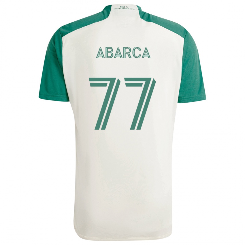 Niño Camiseta Diego Abarca #77 Colores Tostados Verde 2ª Equipación 2024/25 La Camisa Chile