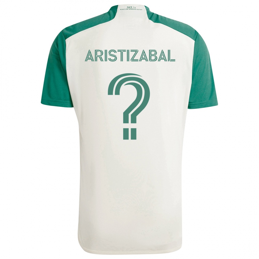 Niño Camiseta Nicolas Aristizabal #0 Colores Tostados Verde 2ª Equipación 2024/25 La Camisa Chile