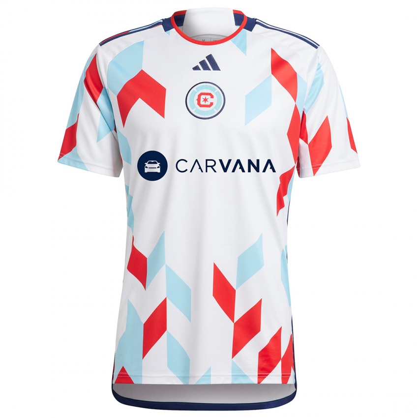 Niño Camiseta Chase Gasper #77 Blanco Rojo Azul 2ª Equipación 2024/25 La Camisa Chile