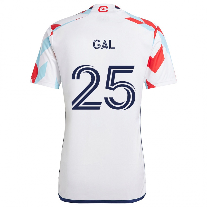 Niño Camiseta Jeff Gal #25 Blanco Rojo Azul 2ª Equipación 2024/25 La Camisa Chile