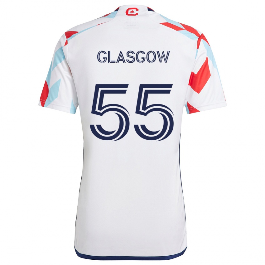 Niño Camiseta Omari Glasgow #55 Blanco Rojo Azul 2ª Equipación 2024/25 La Camisa Chile