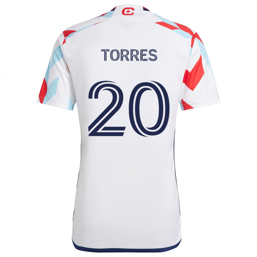 Niño Camiseta Jairo Torres #20 Blanco Rojo Azul 2ª Equipación 2024/25 La Camisa Chile