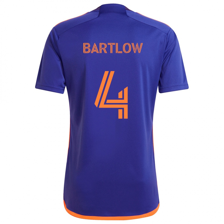 Niño Camiseta Ethan Bartlow #4 Púrpura Naranja 2ª Equipación 2024/25 La Camisa Chile