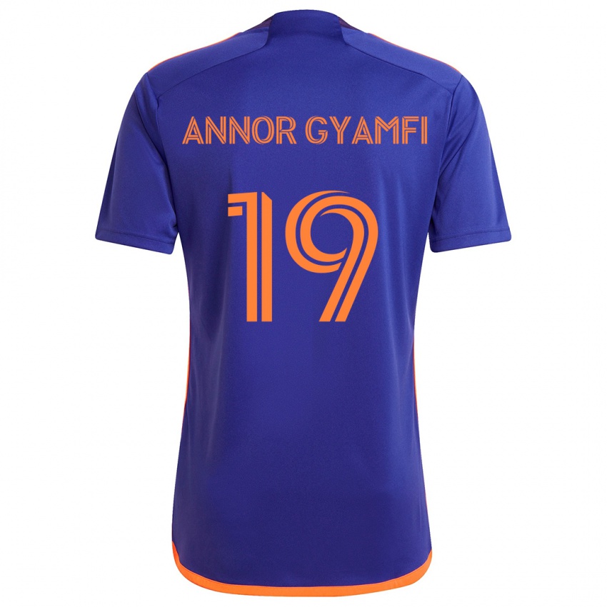 Niño Camiseta Stephen Annor Gyamfi #19 Púrpura Naranja 2ª Equipación 2024/25 La Camisa Chile